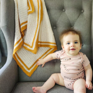 Crochet summer baby blanket