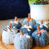 blue crochet pumpkin